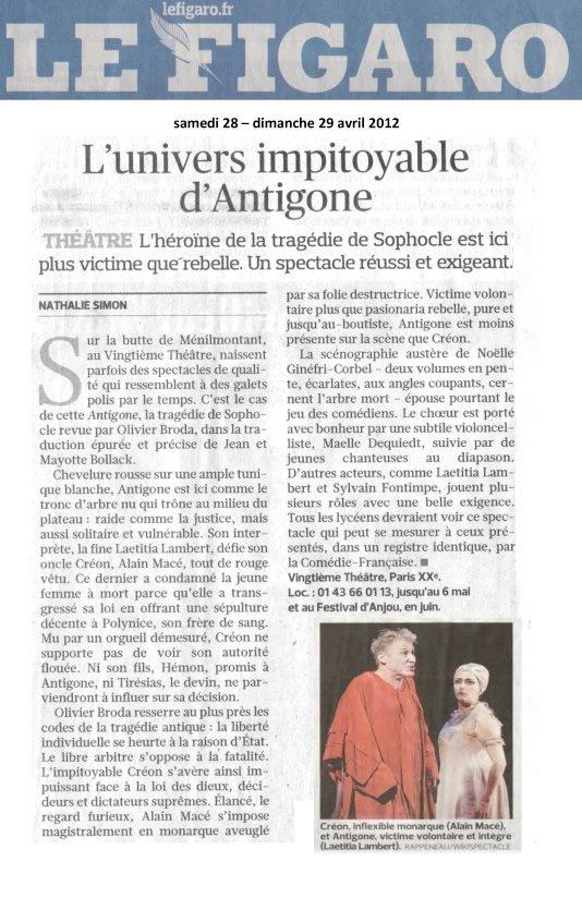 L'univers impitoyable d'Antigone