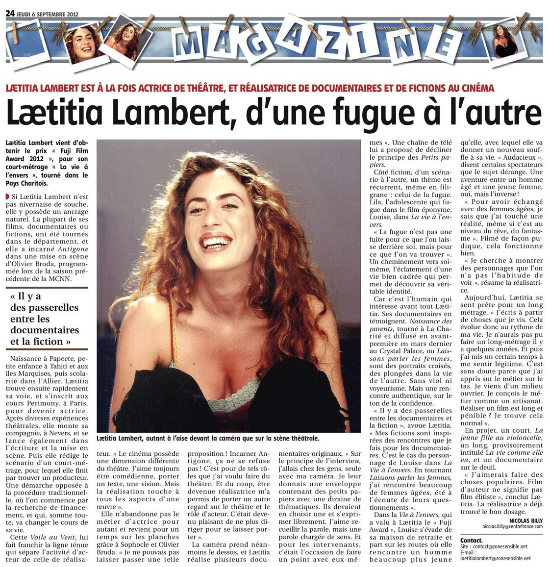 Laetitia Lambert, d'une fugue à l'autre